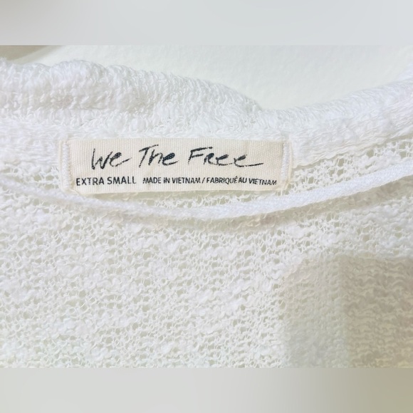 We The Free Free People Ocean Air Hacci Pullover in White Size XS Oversized - Picture 5 of 6